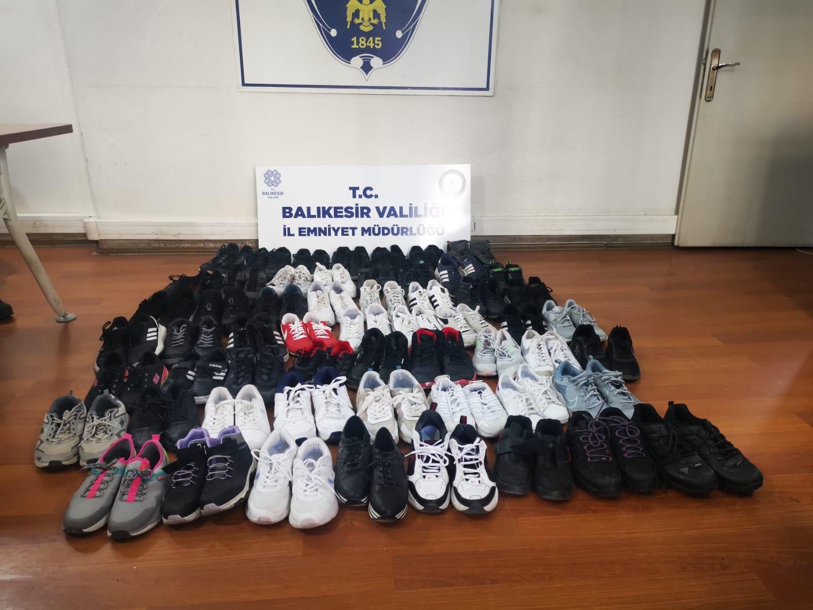 Balıkesir'de 4 günde 60 çift ayakkabı çalan hırsız yakalandı