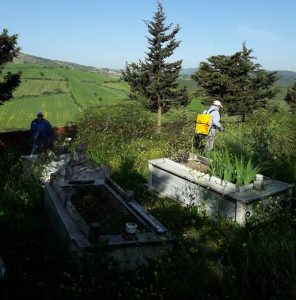 Altıeylül Belediyesi mezarlıkları temizliyor