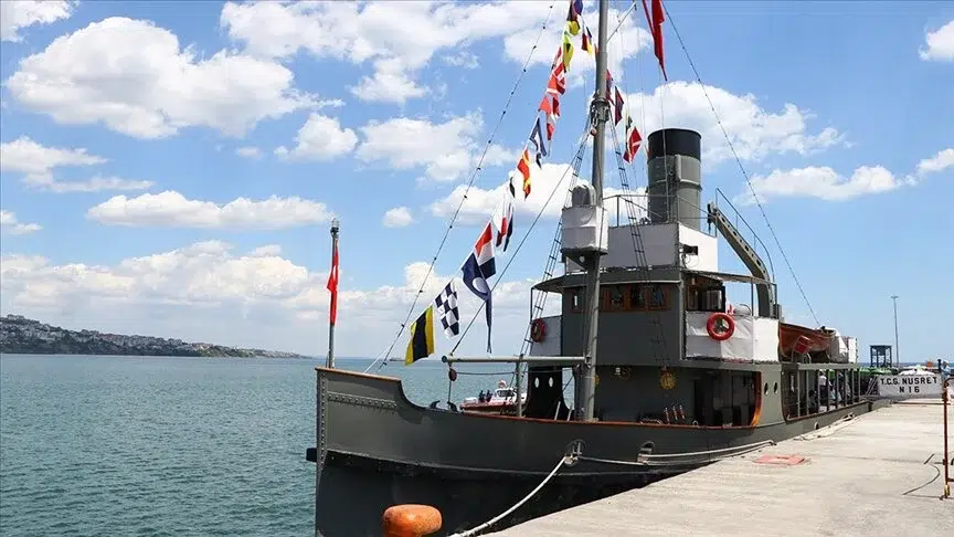 TCG Nusret müze gemisi 7 Haziran'da Ayvalık'ta halkın ziyaretine açılacak